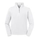 Russell Mens Authentic Zip Neck Sweatshirt Burgundy XS
