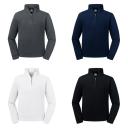 Russell Mens Authentic Zip Neck Sweatshirt Burgundy XS