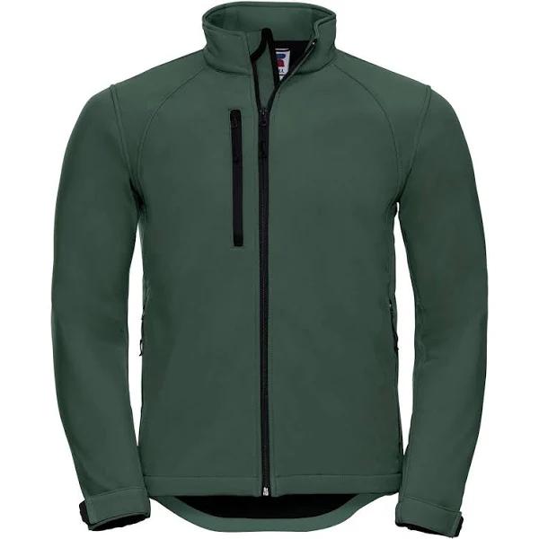 Russell Mens Water Resistant & Windproof Softshell Jacket (Bottle Green) (L)