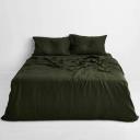 Rust Stripe 100% French Flax Linen Bedding Set - Single - Bed Threads