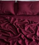 Rust Stripe 100% French Flax Linen Bedding Set - Single - Bed Threads