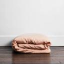 Rust Stripe 100% French Flax Linen Bedding Set - Single - Bed Threads
