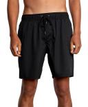 RVCA Men's Opposite Elastic Boardshorts - Black XXL | Cotton - Swimoutlet.com