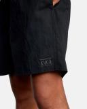 RVCA Men's Opposite Elastic Boardshorts - Black XXL | Cotton - Swimoutlet.com