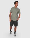 RVCA That'll Do Stretch Short Sleeve Shirt Cactus, S / Khaki