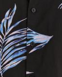 Saba Men's Lowry Short Sleeve Classic Print Shirt in Black Size Medium