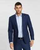 Saba Men's Owen Wool Blazer in Blue Size 44