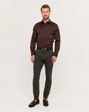 Saba Men's Stretch Poplin Shirt in Maroon Red Size 2XL