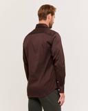 Saba Men's Stretch Poplin Shirt in Maroon Red Size 2XL