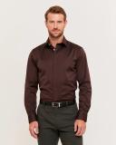 Saba Men's Stretch Poplin Shirt in Maroon Red Size Small