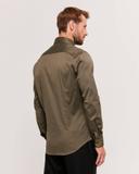 Saba Men's Stretch Poplin Shirt in Military Green Size Small