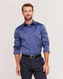 Saba Men's Stretch Poplin Shirt in St-Shirtl Blue Size Large