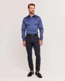 Saba Men's Stretch Poplin Shirt in St-Shirtl Blue Size Large