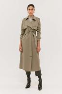 Saba Women's Karla Wool Longline Trench Coat in Evergreen Size 12