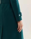 Saba Women's Karla Wool Longline Trench Coat in Evergreen Size 12