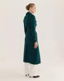 Saba Women's Karla Wool Longline Trench Coat in Evergreen Size 12