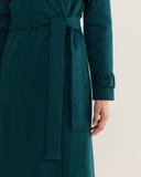 Saba Women's Karla Wool Longline Trench Coat in Evergreen Size 4