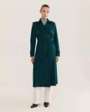 Saba Women's Karla Wool Longline Trench Coat in Evergreen Size 6