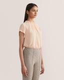 Saba Women's Willa High Neck Short Sleeve Top in Blush Pink Size 10