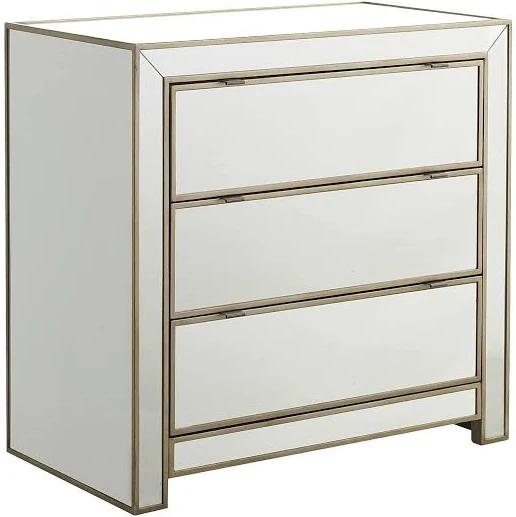 Sabrina Gold Mirror Chest Wide Chest by GALLERY FURNITURE