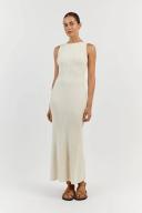 Sadie Sleeveless Midi Dress in Ivory Size Medium by DISSH