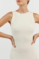 Sadie Sleeveless Midi Dress in Ivory Size Medium by DISSH