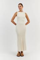 Sadie Sleeveless Midi Dress in Ivory Size XXL by DISSH