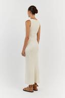 Sadie Sleeveless Midi Dress in Ivory Size XXL by DISSH