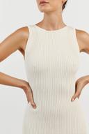 Sadie Sleeveless Midi Dress in Ivory Size XXL by DISSH