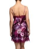 Sainted Sisters Silk Satin Chemise with Lace Ivory