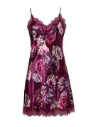 Sainted Sisters Silk Satin Chemise with Lace Ivory