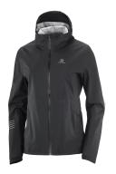 Salomon Bonatti 2.5L Womens Waterproof Jacket - Black/Mallard Blue - M