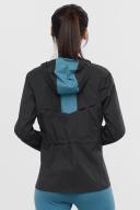 Salomon Bonatti 2.5L Womens Waterproof Jacket - Black/Mallard Blue - M