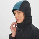 Salomon Bonatti 2.5L Womens Waterproof Jacket - Black/Mallard Blue - M