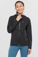 Salomon Bonatti 2.5L Womens Waterproof Jacket - Black/Mallard Blue - M