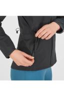 Salomon Bonatti 2.5L Womens Waterproof Jacket - Black/Mallard Blue - M
