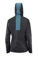 Salomon Bonatti 2.5L Womens Waterproof Jacket - Black/Mallard Blue - M