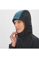 Salomon Bonatti 2.5L Womens Waterproof Jacket - Black/Mallard Blue - M