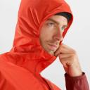 Salomon Bonatti Mens Waterproof Jacket - Fiery Red/Cabernet - XL