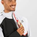 Salomon Bonatti Trail Mens Waterproof Running Jacket - White/Black - M