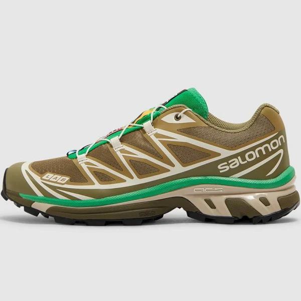 Salomon S Lab XT-6 Sneaker (Dried Herb/Deep Lichen Green/Bright Green - 4)