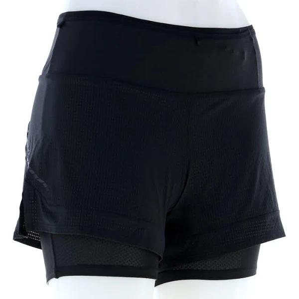 Salomon Sense Aero 2 in 1 Womens Running Shorts - Black - M