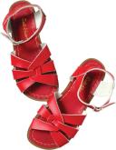 Salt-Water Original Red Leather Strap Sandals