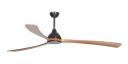 Sanctuary 70" DC Ceiling Fan Black & Teak