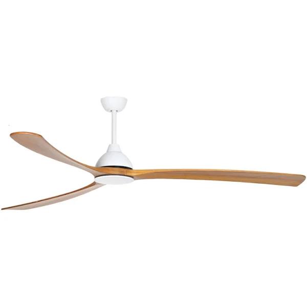 Sanctuary 86" DC Ceiling Fan White & Teak