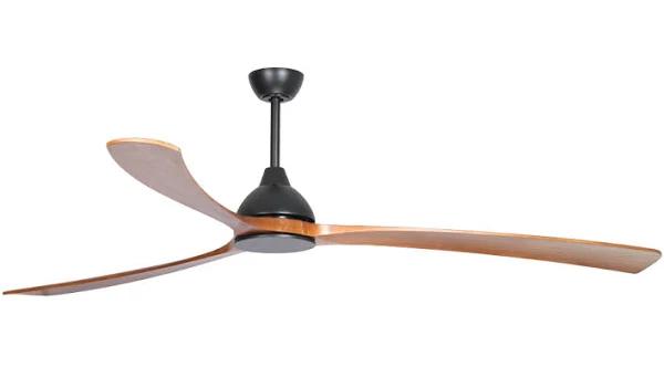 Sanctuary 92" DC Ceiling Fan Black & Teak