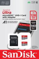 SanDisk 128GB Ultra MicroSDXC 140MBs+Adapt 2Pack