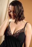 Sans Complexe Précieuse Plus Size Short Chemise Nightie - Black - M
