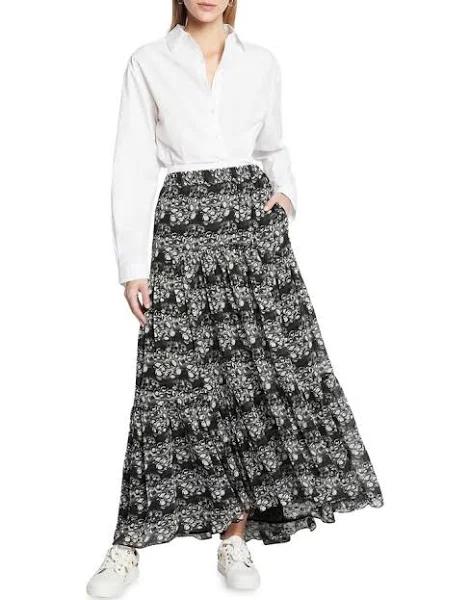 Sass & Bide Seek Wilderness Maxi Skirt in Black/White Black 4