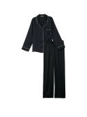 Satin Long Pajama Set, Black, L - Women's Pajama Sets - Victoria's Secret